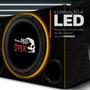 Imagem de Caixa De Som Trio Automotivo Shutt Subwoofer Ripper 12 Polegadas 800w RMS Grave Forte LED Neon Preto