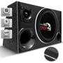 Imagem de Caixa De Som Trio Automotivo Shutt Subwoofer Ripper 12 Polegadas 800w RMS Grave Forte LED Neon Preto