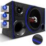 Imagem de Caixa De Som Trio Automotivo Shutt Subwoofer Ripper 12 Polegadas 800w RMS Grave Forte LED Neon