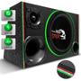 Imagem de Caixa De Som Trio Automotivo Shutt Subwoofer Ripper 12 Polegadas 800w RMS Grave Forte LED Neon