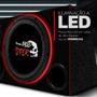 Imagem de Caixa De Som Trio Automotivo Shutt Subwoofer Ripper 12 Polegadas 800w RMS Grave Forte LED Neon