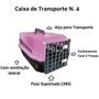 Imagem de Caixa de Transporte Animais N4 + Casa Pet Filhotes Gato Rosa