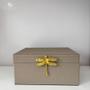 Imagem de Caixa Decorativa em MDF Com Revestimento Fendi em Pu Com Aplique De Libélula 20x26x12,5cm 