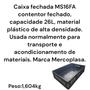 Imagem de CAIXA FECHADA 26L PRETA 39x14x60CM MS16FA CAIXA EMPILHAVEL CONTENTOR FECHADO