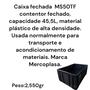 Imagem de CAIXA FECHADA 45,5L PRETA 40x23,6x60CM MS50TF CAIXA EMPILHAVEL CONTENTOR FECHADO