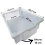 Imagem de CAIXA FECHADA 45L BRANCA 43,8x19,3x66,5CM COM FURO MS36CF