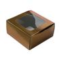 Imagem de Caixa Gaveta com Visor Nº1 (8cm x 8cm x 4cm) Bronze 10 unidades Assk Rizzo Embalagens