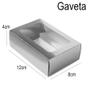 Imagem de Caixa Gaveta com Visor Nº2 (8cm x 12cm x 4cm) Prata 10 unidades - Assk - Rizzo Embalagens