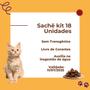 Imagem de Caixa kit sache pet alimento para gatos ração úmida saborosa 18un