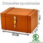 Imagem de Caixa Madeira Mdf Rustico Baú Para Decoração Com Cadeado