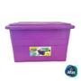 Imagem de Caixa organizadora colorida com tampa, trava e empilhavel - 70 litros - 904