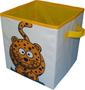Imagem de Caixa Organizadora De Brinquedos Estampada 28X30X28 Leopardo