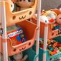 Imagem de Caixa organizadora infantil brinquedos 4 prateleiras quarto bebe compartimentos multiuso rodinhas