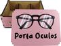 Imagem de Caixa Organizadora Porta Óculos Decorativa Rosa 23x17x9 cm MDF