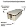 Imagem de Caixa Organizadora Sapato Com Tampa e Visor Dobravel Multiuso Clouset Guarda Roupa Pequena Linha Premium 