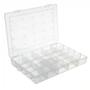 Imagem de Caixa Organizadora Transparente 25 Divisórias peças pequenas Eletrônicas linhas Plástico resistente.