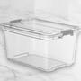 Imagem de Caixa Organizadora Transparente 50l Com Travas Multiuso Design Moderno Prático Empilhavel