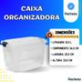 Imagem de Caixa organizadora transparente multiuso brinquedos com trava  12l 