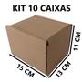 Imagem de Caixa Papelao Lisa 15x13x11 Ecommerce Embalagem Forte 10 Uni