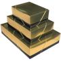 Imagem de Caixa para Presente com Tampa Paris Grande 25,5X35X7,5CM com Elástico Dourado - Pacote com 10 Unidades