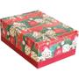 Imagem de Caixa para Presente Natal Retangular MED.C/TAMPA 19X26X7 PCT.C/12