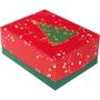 Imagem de Caixa para Presente Natal Retangular MED.C/TAMPA 19X26X7 PCT.C/12