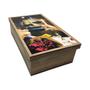 Imagem de Caixa para Vinho Tampa de Sapato 1 Div Jantar Romantico 35x20x10 Kit 3un Mdf Pintado Adesivado