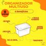 Imagem de Caixa Plástica Organizadora Transparente 12 Litros Multiuso Tampa Com Travas Retangular Reforçada