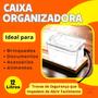 Imagem de Caixa Plástica Organizadora Transparente 12 Litros Multiuso Tampa Com Travas Retangular Reforçada