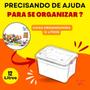 Imagem de Caixa Plástica Organizadora Transparente 12 Litros Multiuso Tampa Com Travas Retangular Reforçada