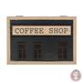 Imagem de Caixa Porta Cápsulas de Café:  Coffe Shop, 6 divisórias MDF e Metal epoxi Preto. TUUT