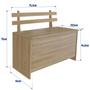 Imagem de Caixa Porta Trecos 75cm com assento Linha Caixa de Lenha CL001 Completa Móveis