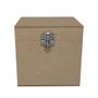 Imagem de Caixa Quadrada com Dobradiça e Fecho Personalizado 10x10x10 Kit 20un Mdf Madeira