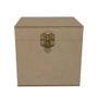 Imagem de Caixa Quadrada com Dobradiça e Fecho Personalizado 10x10x10 Kit 5un Mdf Madeira