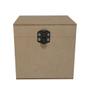 Imagem de Caixa Quadrada com Dobradiça e Fecho Personalizado 10x10x10 Kit 5un Mdf Madeira