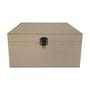 Imagem de Caixa Quadrada com Dobradiça e Fecho Personalizado 20x20x10 Kit 20un Mdf Madeira