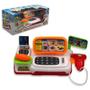 Imagem de Caixa Registradora Completa De Brinquedo Infantil Mini Com Som E Luz Assessórios Para Menino Menina 