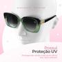 Imagem de Caixa + relogio feminino dourado + oculos sol proteção uv prova dagua resistente presente silicone