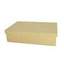 Imagem de Caixa Retangular com 3 Divisoria Tampa Sapato 25x16x6 Mdf Madeira