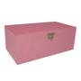 Imagem de Caixa Retangular com Dobradiça e Fecho 26x14x10 Kit 5un Mdf Madeira Pintado
