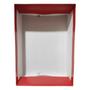 Imagem de Caixa Retângular com Tampa em Relevo Vermelho Média 35x25x11 - 01 un