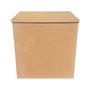 Imagem de Caixa Retangular Grande com Alça Tampa Sapato 52x43x53 Mdf 4mm Madeira
