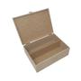 Imagem de Caixa Retangular para Mini Chandon com Dobradiça e Fecho 1 Divisoria 28x16x8 Kit 10un Mdf Madeira