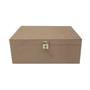 Imagem de Caixa Retangular para Mini Chandon com Dobradiça e Fecho 1 Divisoria 28x16x8 Mdf Madeira