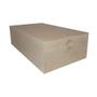Imagem de Caixa Retangular para Vinho com Dobradiça e Fecho 1 Divisoria 35x20x10 Kit 3un Mdf Madeira