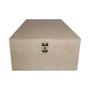 Imagem de Caixa Retangular para Vinho com Dobradiça e Fecho 1 Divisoria 35x20x10 Kit 3un Mdf Madeira