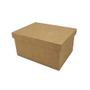 Imagem de Caixa Retangular Tampa Sapato 21x18x10 Kit 10un Madeira Mdf