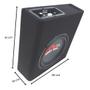 Imagem de Caixa Som Amplificada Smart Box Mini Slim Subwoofer 8 Polegadas 200w Carro Com Chicote