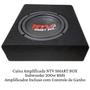 Imagem de Caixa Som Amplificada Smart Box Mini Slim Subwoofer 8 Polegadas 200w Carro Com Chicote