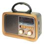 Imagem de Caixa Som Antiga Radio Portátil Retro Presente - Bluetooth Am Fm Sd Usb - PRETA